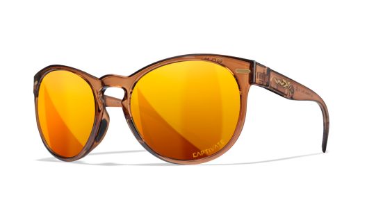 WX COVERT, Lenses: CAPTIVATE™ Polarized Bronze Mirror, Frame: Crystal Rootbeer