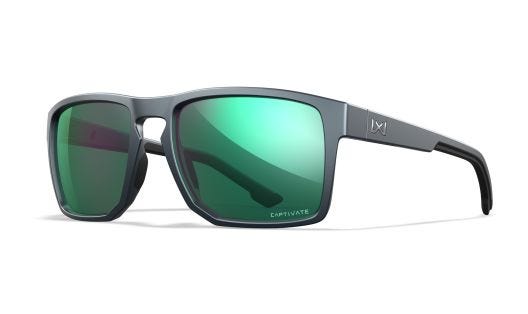 WX FOUNDER, Lenses: CAPTIVATE™ Polarized Green Mirror, Frame: Matte Graphite