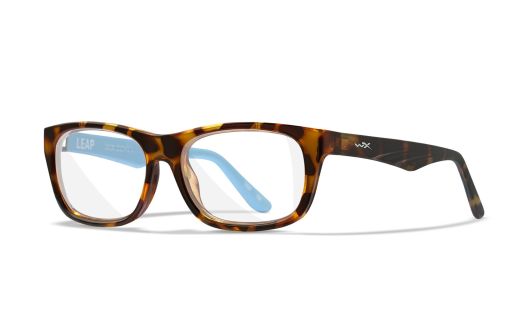 WX LEAP, Lenses: Clear, Frame: Demi Brown / Blue Grotto