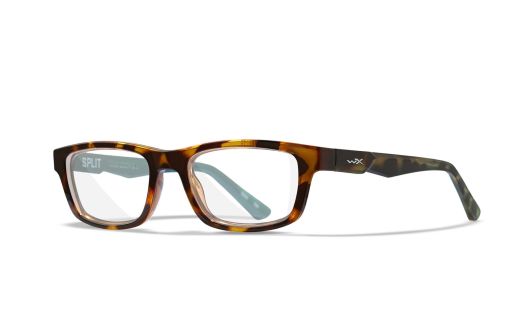 WX SPLIT, Lenses: Clear, Frame: Demi Brown  / Teal Blue