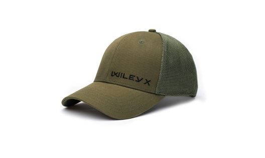 Trucker Cap, Olive Green, Black Wiley X