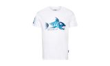WX Fish T-shirt, White Cotton w/ Skeleton,  Image Thumbnail