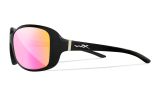 WX AFFINITY, Lenses: CAPTIVATE™ Polarized Rose Gold Mirror, Frame: Gloss Black Image Thumbnail