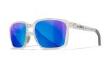 Image of WX ALFA, Lenses: CAPTIVATE™ Polarized Blue Mirror, Frame: Gloss Clear Crystal