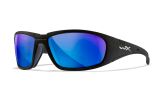 Image of WX BOSS, Lenses: CAPTIVATE™ Polarized Blue Mirror, Frame: Matte Black