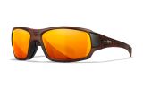 Image of WX BREACH, Lenses: CAPTIVATE™ Polarized Bronze Mirror, Frame: Matte Hickory Brown