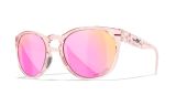 Image of WX COVERT, Lenses: CAPTIVATE™ Polarized Rose Gold Mirror, Frame: Gloss Crystal Blush