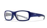Image of WX FIERCE, Lenses: Clear, Frame: Matte Blue Indigo / Grey