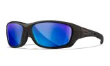 Image of WX GRAVITY, Lenses: CAPTIVATE™ Polarized Blue Mirror, Frame: Black Crystal