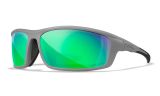 Image of WX GRID, Lenses: CAPTIVATE™ Polarized Green Mirror, Frame: Matte Cool Grey