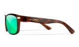WX HELIX, Lenses: CAPTIVATE™ Polarized Green Mirror, Frame: Gloss Demi Brown Image Thumbnail