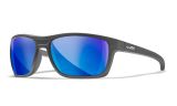 Image of WX KINGPIN, Lenses: CAPTIVATE™ Polarized Blue Mirror, Frame: Matte Graphite