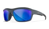 Image of WX OZONE, Lenses: CAPTIVATE™ Polarized Blue Mirror, Frame: Matte Grey