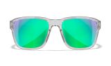 WX TREK, Lenses: CAPTIVATE™ Polarized Green Mirror, Frame: Gloss Crystal Light Grey Image Thumbnail