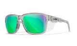 WX TREK, Lenses: CAPTIVATE™ Polarized Green Mirror, Frame: Gloss Crystal Light Grey Image Thumbnail