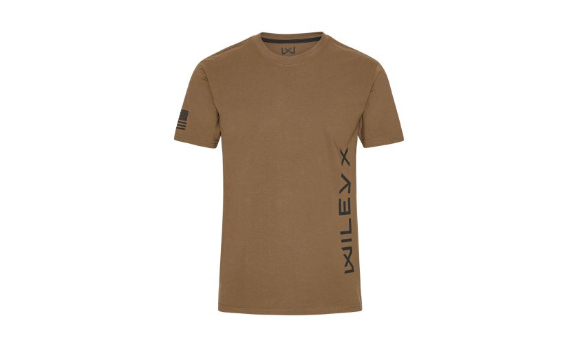 WX CANYON T-Shirt, Coyote Brown, Dark Grey Vertical Wiley X Image