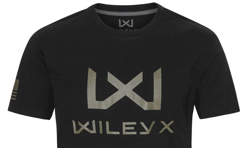 WX CANYON T-Shirt, Onyx Black, Sage Green WX/Wiley X Image