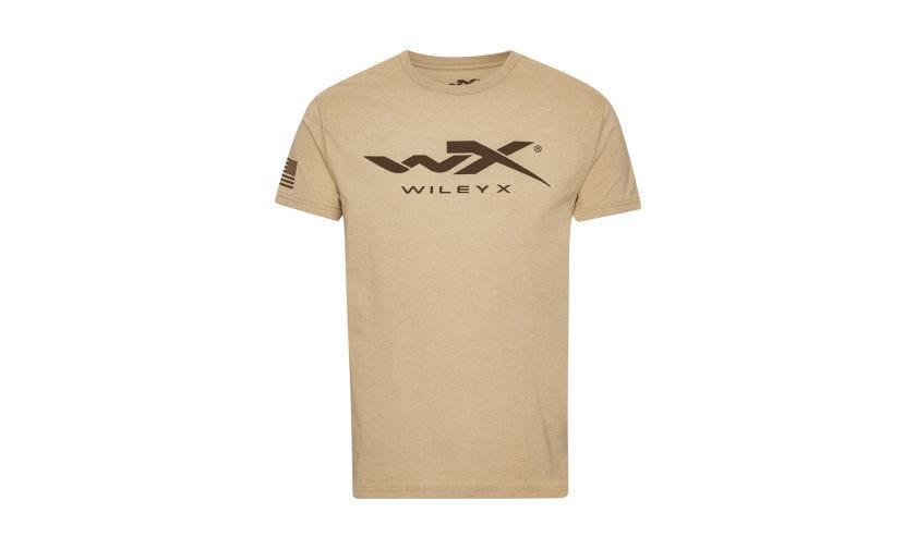 WX Tac T-shirt, Tan Melange w/ Wiley X,  Image