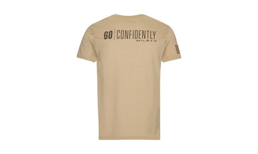 WX Tac T-shirt, Tan Melange w/ Wiley X,  Image