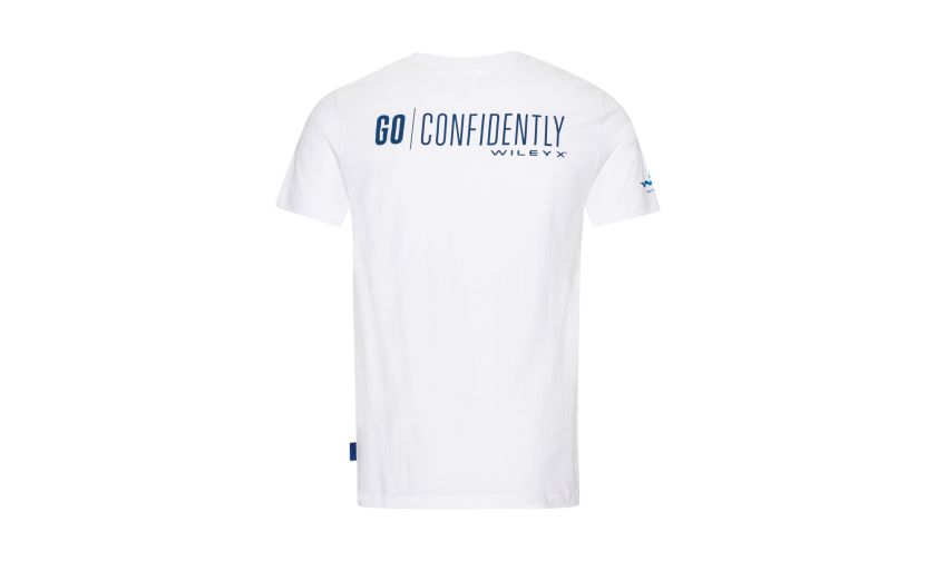 WX Fish T-shirt, White Cotton w/ Wiley X,  Image