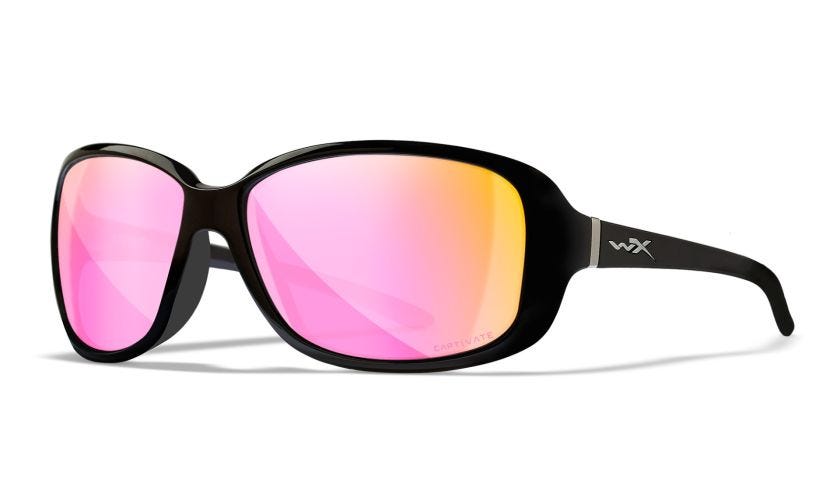 WX AFFINITY, Lenses: CAPTIVATE™ Polarized Rose Gold Mirror, Frame: Gloss Black Image