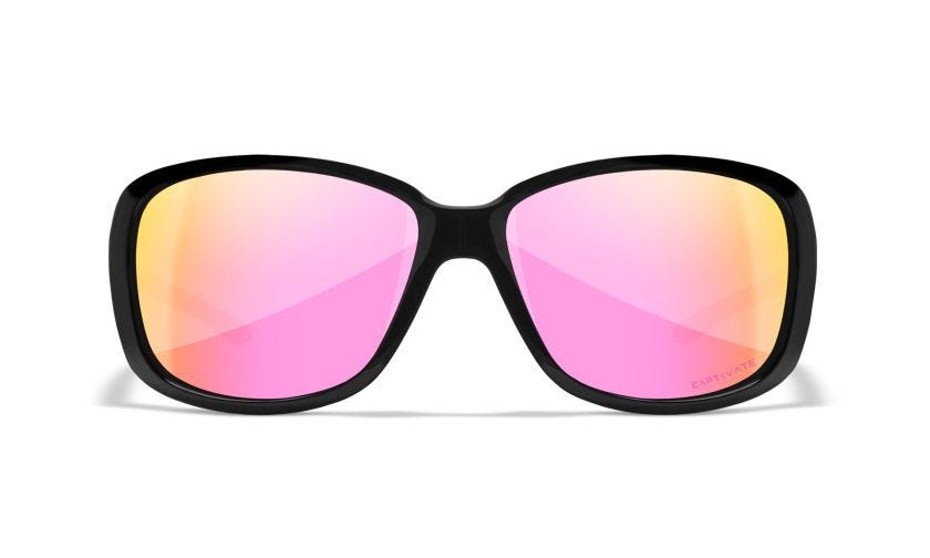 WX AFFINITY, Lenses: CAPTIVATE™ Polarized Rose Gold Mirror, Frame: Gloss Black Image