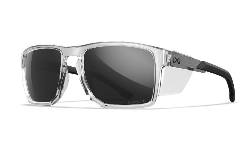 WX APEX, Lenses: CAPTIVATE™ Grey, Frame: Gloss Crystal Clear Image