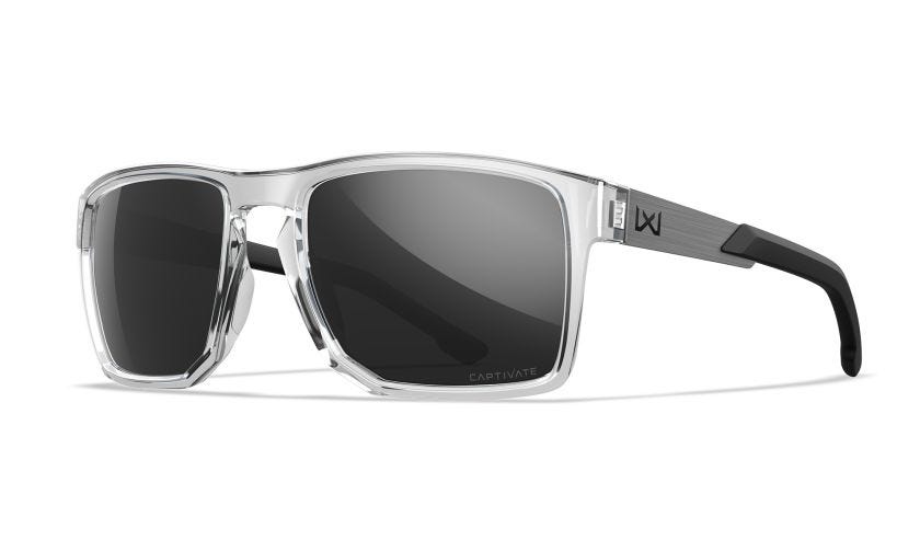WX APEX, Lenses: CAPTIVATE™ Grey, Frame: Gloss Crystal Clear Image