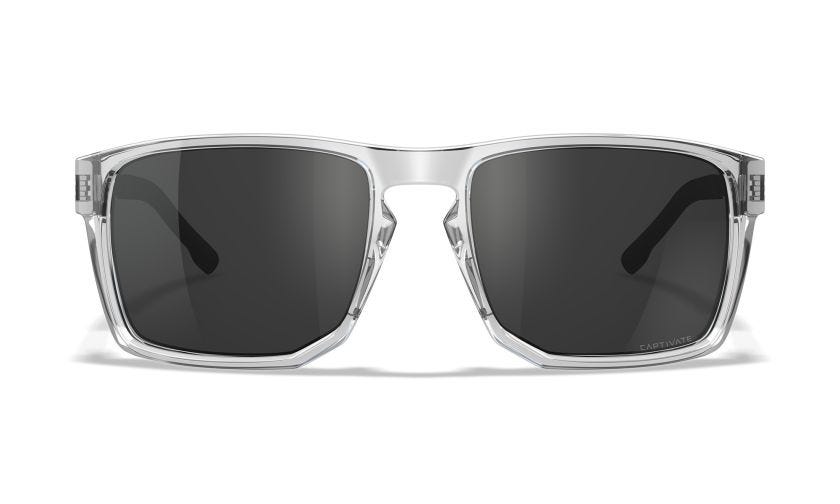 WX APEX, Lenses: CAPTIVATE™ Grey, Frame: Gloss Crystal Clear Image