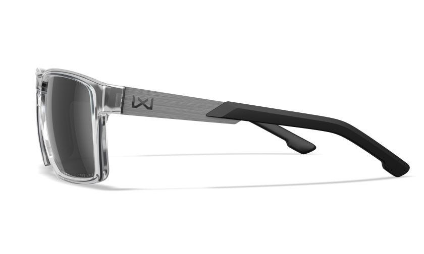 WX APEX, Lenses: CAPTIVATE™ Grey, Frame: Gloss Crystal Clear Image