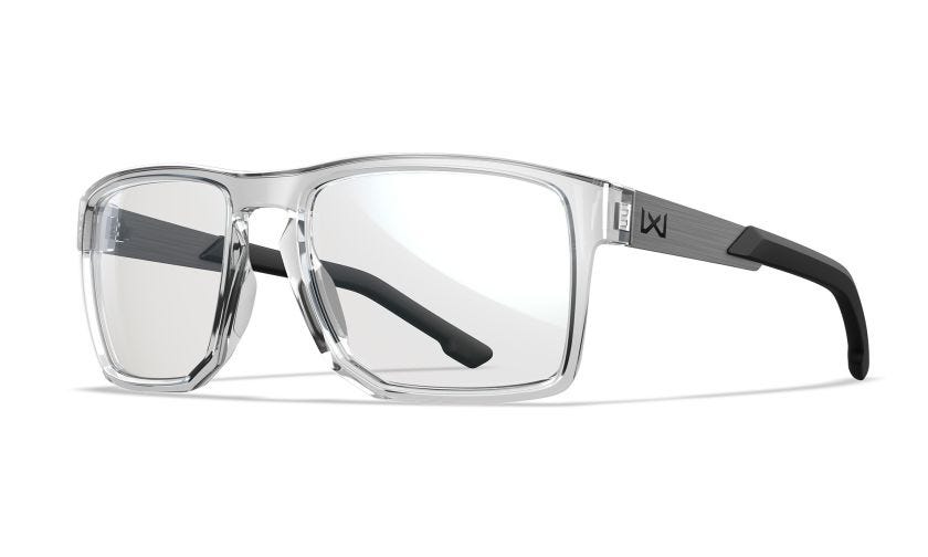 WX APEX, Lenses: CAPTIVATE™ Grey, Frame: Gloss Crystal Clear Image