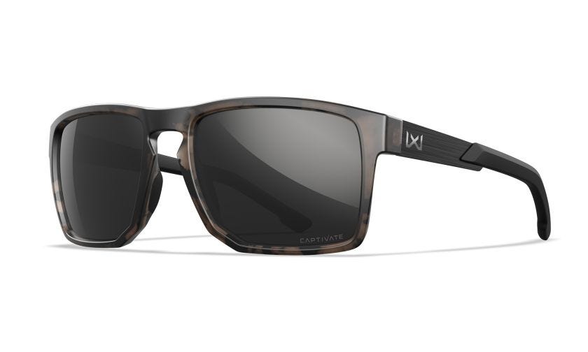 WX APEX, Lenses: CAPTIVATE™ Polarized Black Mirror, Frame: Matte Tortoise Brown Image