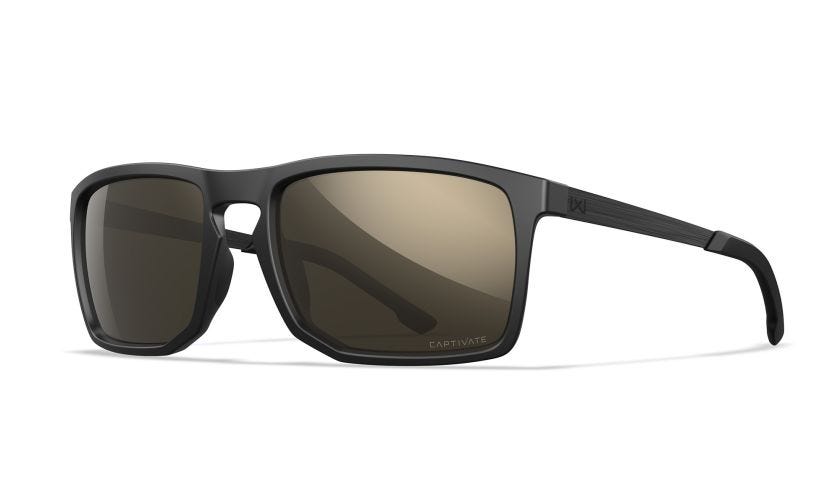 WX AXE, Lenses: CAPTIVATE™ Polarized Tungsten Mirror, Frame: Matte Black Image