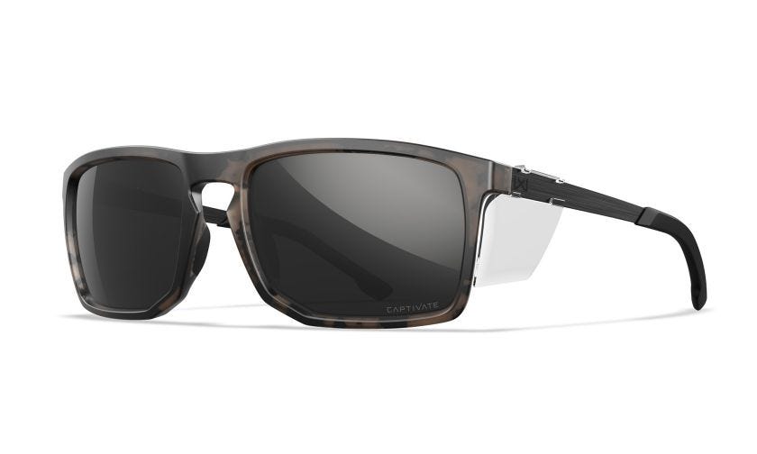 WX AXE, Lenses: CAPTIVATE™ Polarized Black Mirror, Frame: Matte Tortoise Brown Image