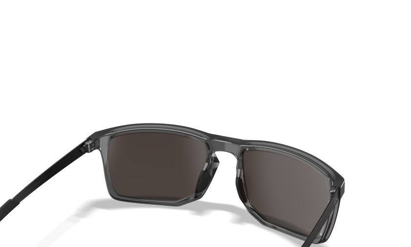WX AXE, Lenses: CAPTIVATE™ Polarized Green Mirror, Frame: Gloss Crystal Grey Image