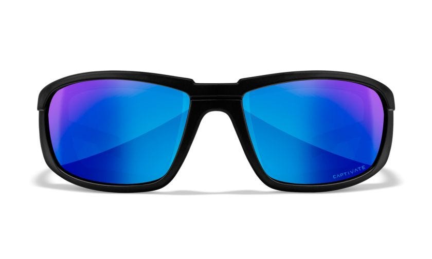 WX BOSS, Lenses: CAPTIVATE™ Polarized Blue Mirror, Frame: Matte Black Image