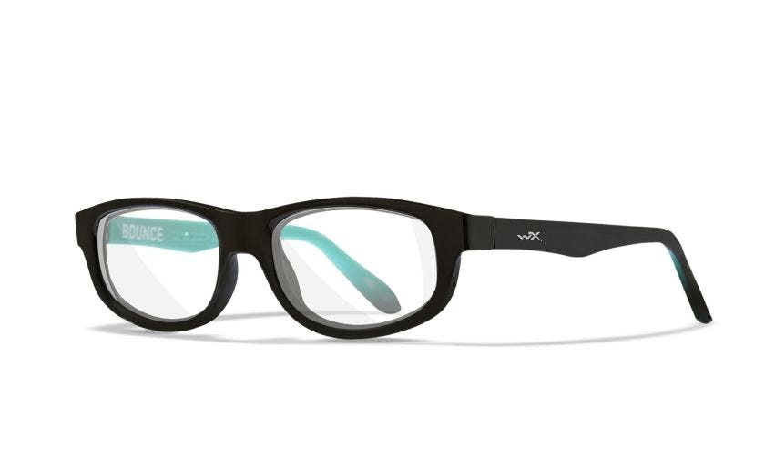 WX BOUNCE, Lenses: Clear, Frame: Gloss Black / Atlantis Blue Image