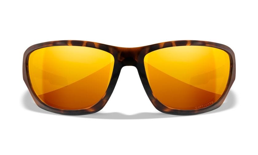 WX CLIMB, Lenses: CAPTIVATE™ Polarized Bronze Mirror, Frame: Gloss Tortoise Image