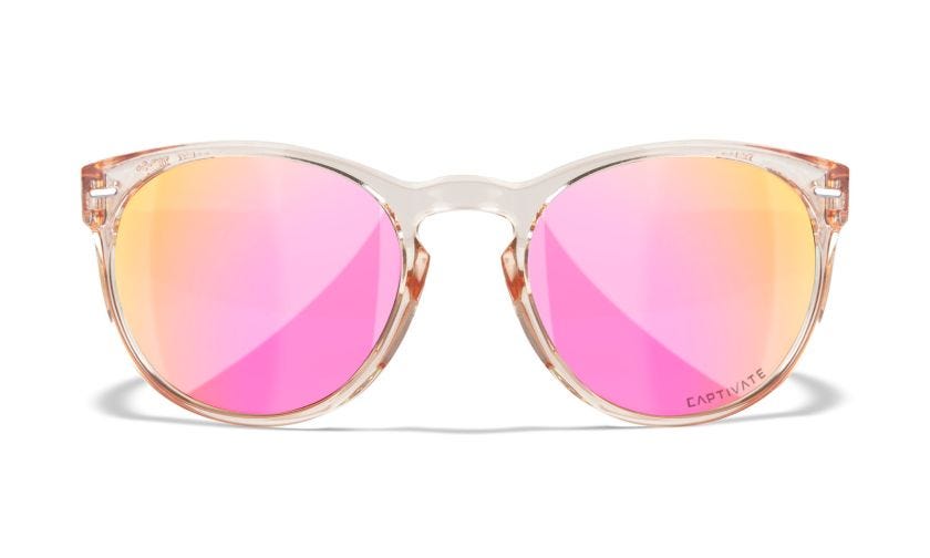 WX COVERT, Lenses: CAPTIVATE™ Polarized Rose Gold Mirror, Frame: Gloss Crystal Blush Image
