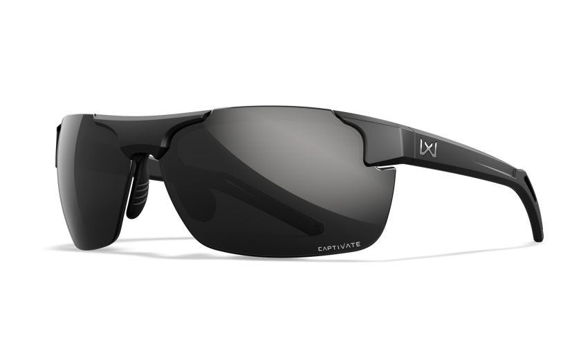 WX PRIME, Lenses: CAPTIVATE™ Polarized Black Mirror, Frame: Matte Black Image