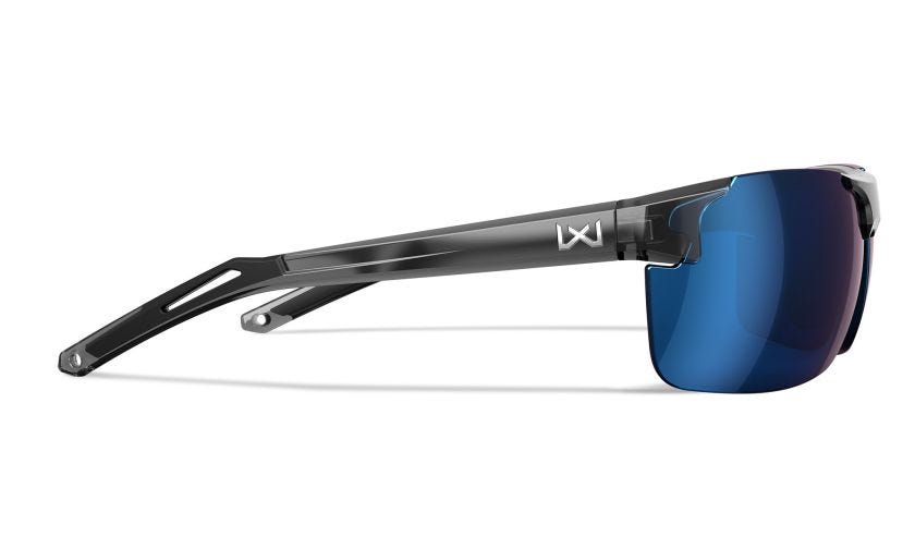 WX PRIME, Lenses: CAPTIVATE™ Polarized Blue Mirror, Frame: Gloss Crystal Grey Image